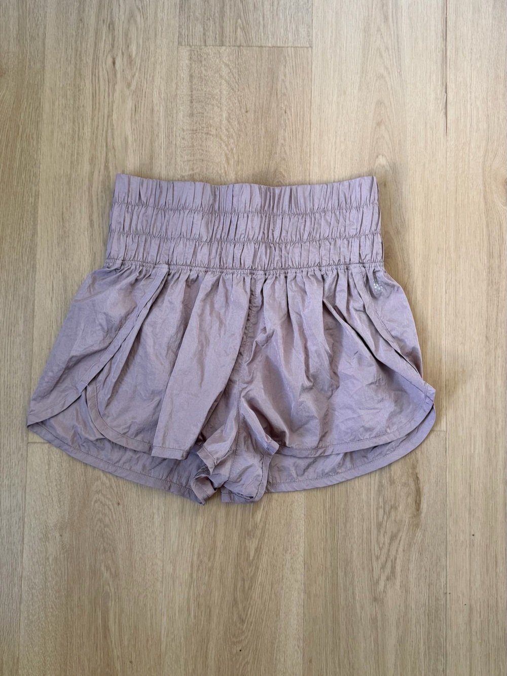 FP Movement by Free People Lavender Smocked Waist Athletic Shorts